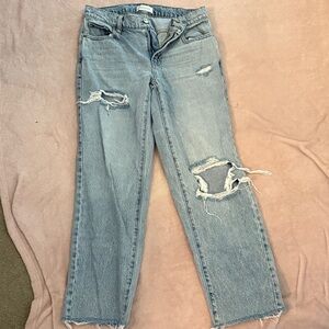 Distressed Light Blue Women's Jeans